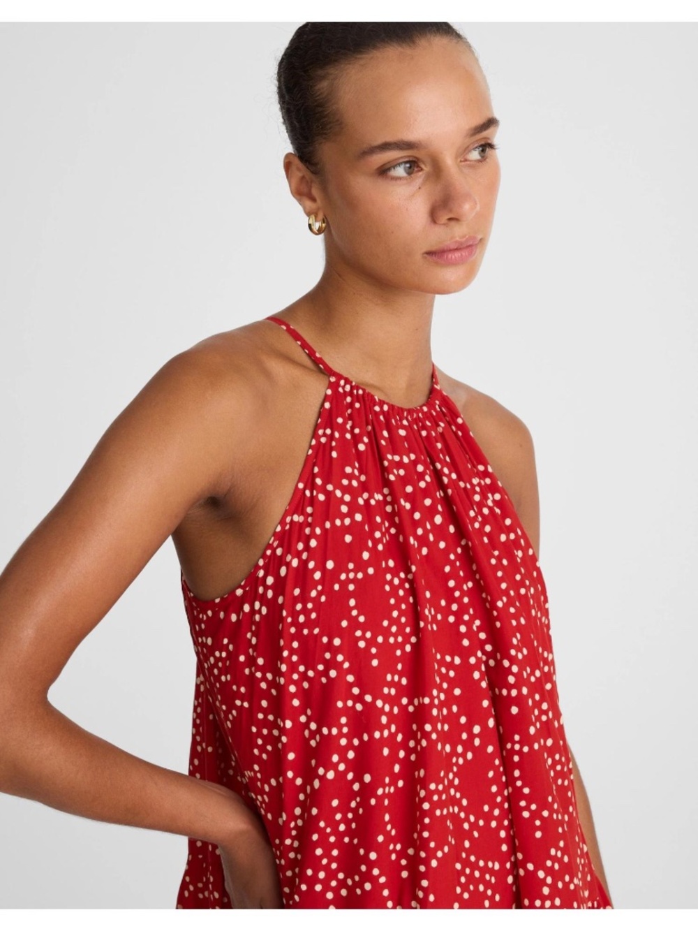 Madewell Drop-Waist Mini Dress in Dot - Picture 4 of 11